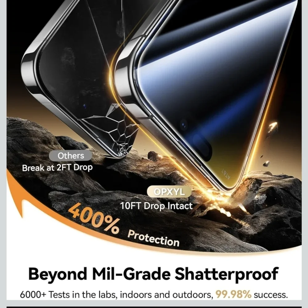 NIB OPXYL 9H+ Glass for iPhone 15 Pro Max Privacy Screen Protector (2 Pack)